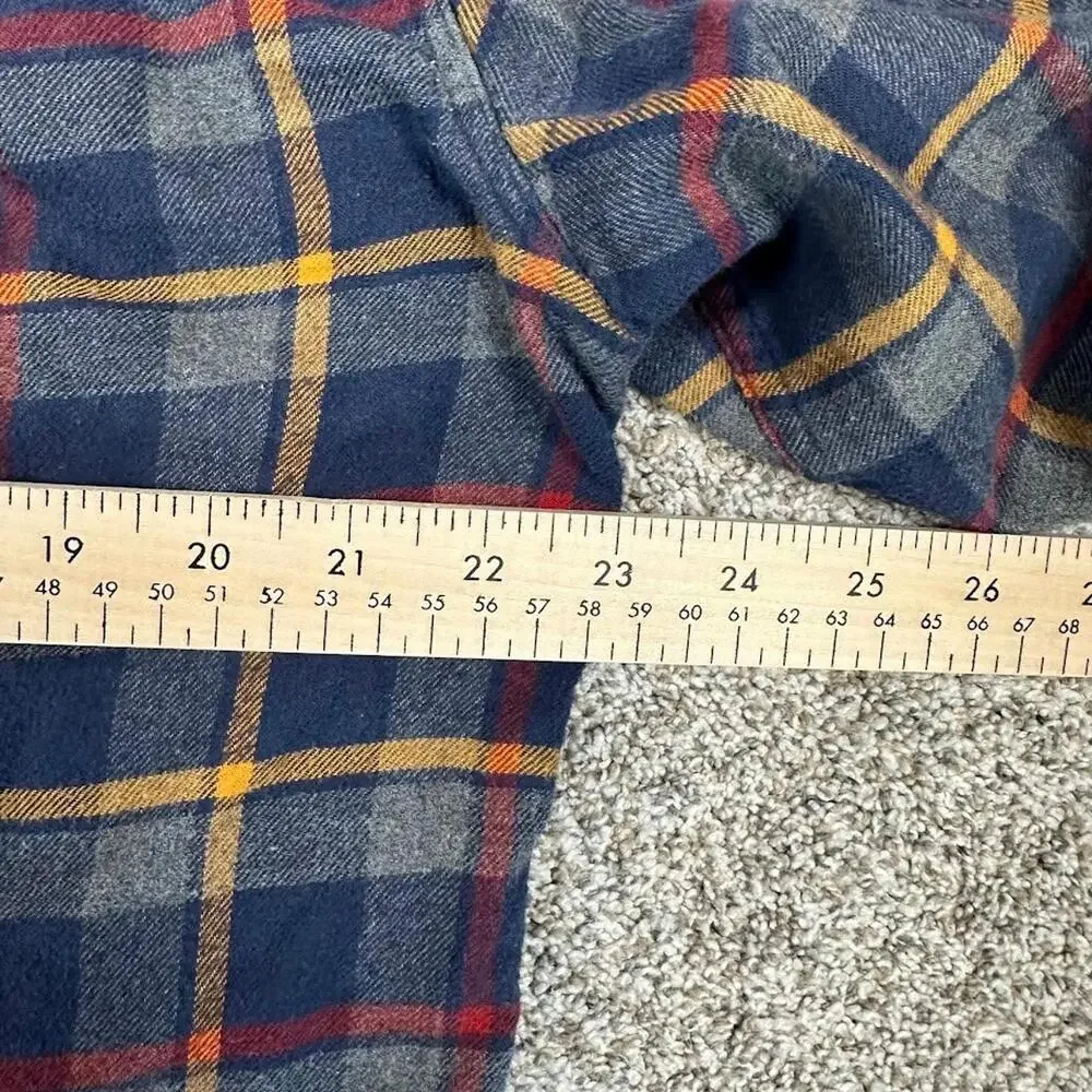 J.‎ Crew Flannel Shirt Blue Red Yellow Button Down Men’s Large New York Plaid